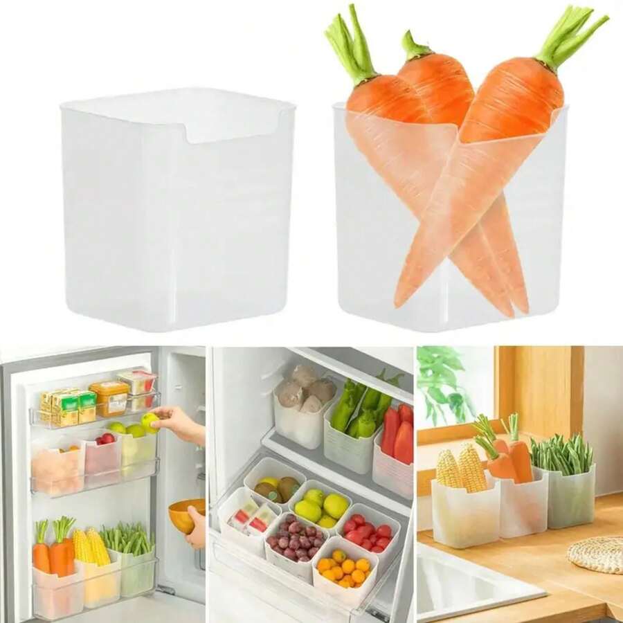 Refrigerator Food Storage Box Fruit Vegetable Fresh-Keeping Box Refrigerator Side Door Container Drawers Rack Kitchen Supplies