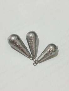 Fishing Accessories, Sea Fishing & River Fishing, Water Drop Shaped Lead Sinkers, 10g To 120g Heavy Weight, Fishing Weights - Silver - View 6