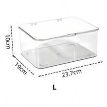 1 szt. Przezroczyste akrylowe pudełko do przechowywania akcesoriów do włosów z klapką, przezroczyste, pyłoszczelne, na spinki do włosów, opaski na głowę, gumki do włosów, spinki do włosów i drobne akcesoria, idealne do toaletki, komody, łazienki i na prezent