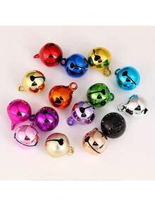 30 قطعة مجموعة أجراس نحاسية متعددة الألوان - مناسبة لعيد الميلاد، أجراس كبيرة بقطر 22 مم/0.866 بوصة، ديكور المنزل والحيوانات الأليفة، هدايا حفلات عيد الميلاد، باللون الأحمر والأخضر والذهبي والفضي