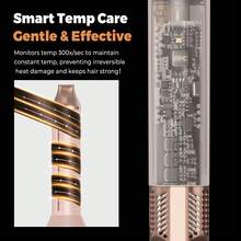 ATOPSKINS 6-In-1 Rose Gold High-Speed Brushless Motor Hot Air Brush Set, 200 Million Negative Ions, Curling Iron & Straightener, Ideal Gift For Hairstyling, High Power Fast Heating, Suitable For All Hair Types