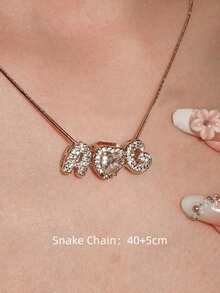 1pc 3D Bubble Name Necklace, Bubble Initial Charm Personalized Jewelry Gift Custom Nameplate Necklace, Initial Round Bubble Necklace - Personalized Gift For Friends, Couples And Family, Specially Designed Custom Name Necklace, Suitable For Wedding, Valentine's Day, Mother's Day Gifts, Fashionable