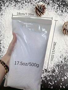 10.5oz/17.5oz (300 G/500 G) Sparkling Artificial Snow - Classic Plastic Fake Snow For Christmas Decorations, DIY Crafts, Winter Village Scenes & Holiday Party Decor - Festive Themed Party Atmosphere, Snowflake Decorations, Winter Scene Crafting, Fluffy Texture, Durable Material, Craft Enthusiasts, Home Decor Room Decor
