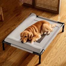 Elevated Dog Bed With Cooling Ventilated Mesh Base - All-Season Raised Pet Cushion, Durable Polyester Frame, Portable Indoor/Outdoor Bed For Small To Medium Breeds, Easy Assembly Modern Design, Extra Large Dog Bed, Highquality Fabric, Home Pets, Sturdy Construction