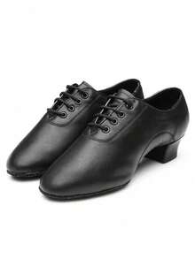 Men's Modern Latin Dance Shoes, Ballroom Dance Shoes, Indoor Practice Shoes, Black Teacher Shoes
