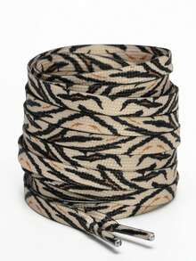 New Fashionable And Versatile Shoelaces For Sneakers, Casual Shoes, And Skate Shoes, Featuring Personalized Animal Print Designs, Including Leopard Print Shoelaces.