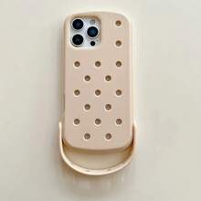 【よく売れる】DIY かわいい おもしろい クリエイティブ ホローホール 通気性 i Phone air 17 17pro 17pro max16 15 14 13 Pro Max 対応 カメラプロテクター 耐熱 超軽量 スマホケース - イエロー - チェックする 5