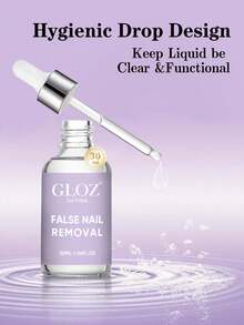 GLOZ Dung dịch tẩy gel móng tay 30ml, thích hợp cho móng giả, dung dịch tẩy gel móng tay trong suốt được nâng cấp, thích hợp cho móng acrylic, dung dịch tẩy sơn móng tay. - Trong sáng - Xem 5