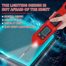 823 Professional Automotive Circuit Tester - Multifunctional Drive Detector With Circuit Switch Capability, OBD-Port Powered, 4-Port RF Connectors & LCD Display For Comprehensive Electrical System Diagnosis, Circuit Detector, Electrical Tool, Professional Tool Look, Robust Construction, Without Battery - Red - View 2