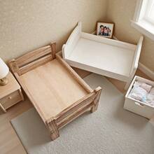 新生儿摄影道具木床，复古风格婴儿床，适合100天庆祝，可拆卸婴儿摄影工作室配件，迎婴派对礼物，婴儿房装饰