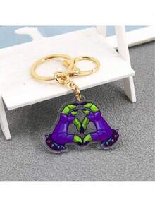 1 pieza Llavero con gesto de corazón, accesorio de colgante de acrílico con forma de corazón de colores, regalo pequeño