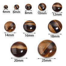 5-10 Peças/Pacote Cabochões de Pedra Preciosa Olho de Tigre Natural, Opções de Tamanhos Variados, Pedras Decorativas de Jóias Feitas à Mão Vintage Amarelas, Adequadas para Colar, Anel, Pulseira, Fabricação de Jóias - Pedra Olho de Tigre Amarelo - Visão 8