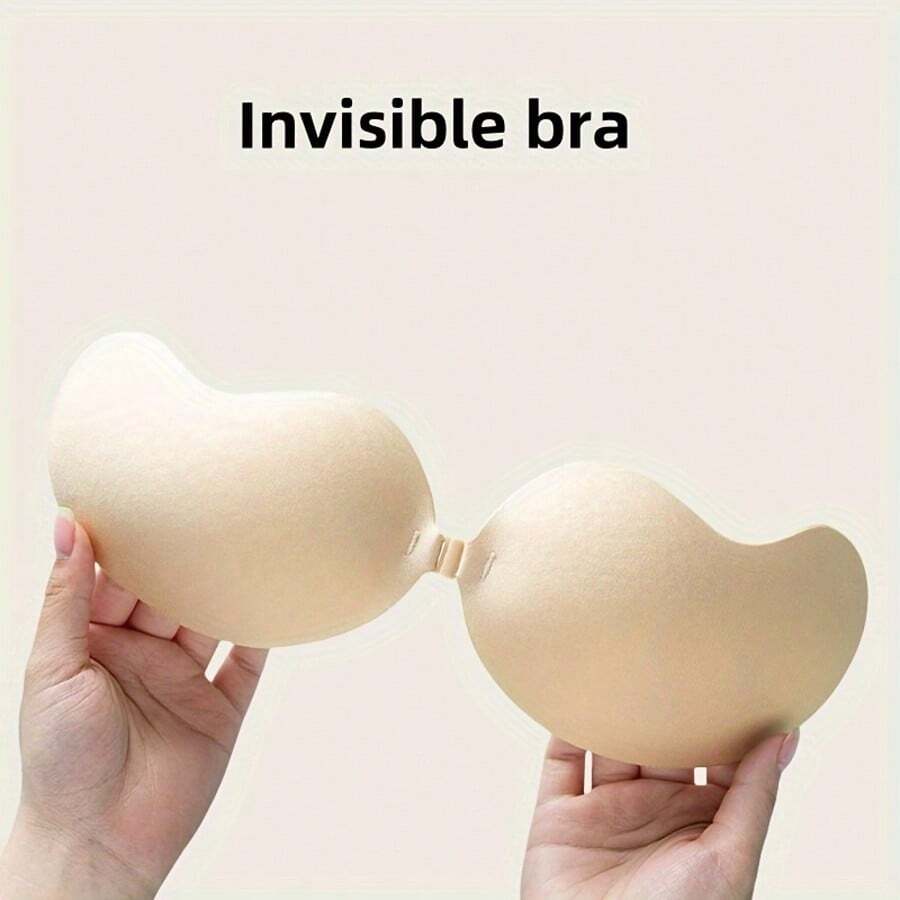 2 对芒果形隐形粘合文胸，女士无肩带粘性文胸罩杯，乳沟增强效果，夏季清凉胸部提升粘贴式文胸贴，使用前请清洁胸部区域，因为汗水和水可能会降低粘合性，1 对乳沟增强器，透气，适合小胸部，提升和聚拢，隐形露背文胸，适用于连衣裙、礼服和内衣