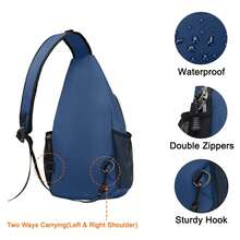 Mochila Sling Multiusos para Senderismo y Viaje - Unisex Adulto, Nº166 en de Mochilas de Acampada en - Blanco Marfil - Ver 6