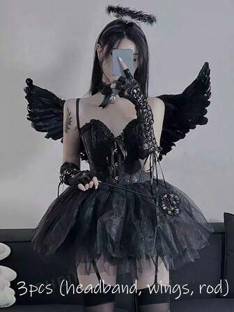 Fairy Angel Wings Back Decoration Halloween Costume White Feather Demon Props Colorful Wing Accessories Decoration