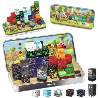 Magnetic Blocks, Magnetic Toys Building Blocks, Magnet Cubes Toddler Kids Toys, Sensory STEM Toys For 3-5 4-6 5-7 6-8 Year Old Boys Girls Birthday Gifts Travel Outdoor Kids Games Random Colors