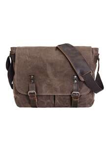 Bolso de hombro estilo retro americano para hombre, bolso de mensajero casual, bolso cruzado, bolso para laptop