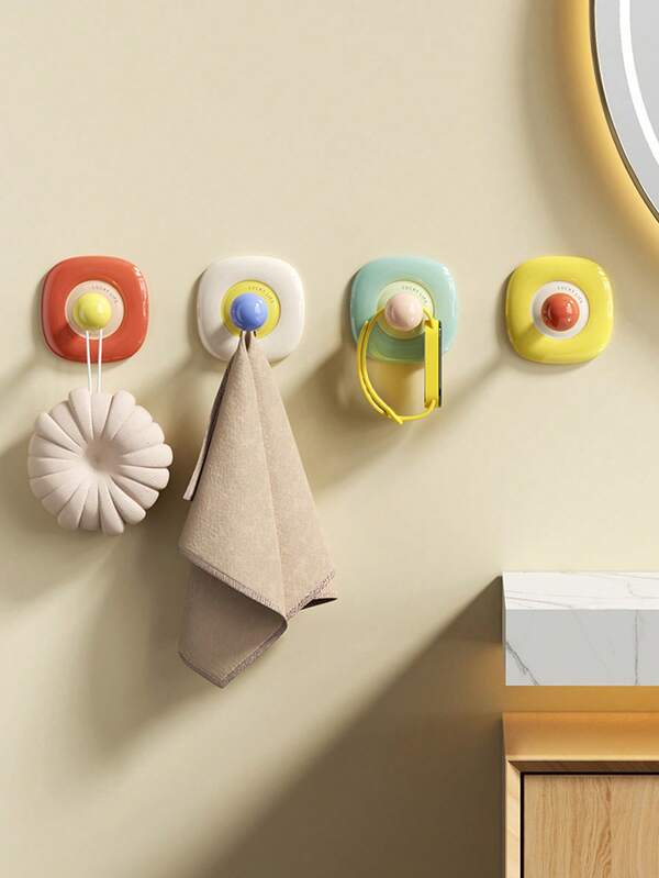 Ganchos adesivos coloridos Dopamine para berçário, ganchos de parede sem furadeira para chaves, casacos, organizador de banheiro, colorido, estilo fofo, estilo Ins, cores de macaron, minimalista nórdico, adequado para berçário, maternidade, criação de filhos, recém-nascido, criança pequena, dona de casa, aluguel, dormitório, Natal, dia das crianças, presente de aniversário, presente para recém-nascido, presente de inauguração, berçário, banheiro infantil, atrás da porta do quarto, entrada, guarda-roupa, cozinha, dormitório, escritório, armazenamento de brinquedos, armazenamento de banheiro, organização doméstica