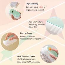 Kitchen Dishwashing Brush With Laundry Brush, Shoe Brush, Sports Shoe Cleaning Brush, Non-Slip Shoe Brush, Dishwashing Brush, Boot Brush With Handle, Cleaning Supplies Kitchen Utensils, Shoe Brush - Green 1pc