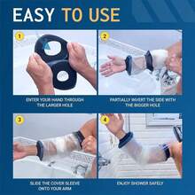 Line Shower Cover | Available In 3 Sizes | Reusable IV & PICC Line Sleeve | Waterproof Cast Cover Elbow | PICC Line Covers Upper Arm Wound (Weight: 220-300 Pounds)