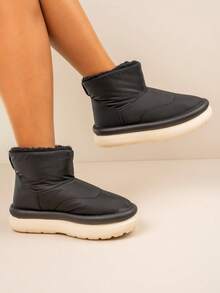 Comfortable Winter Boots With Soft Interior And Flexible Sole - Black - View 4