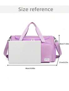 Trockene-Nasse-Trennung Sport Fitness Tasche mit großer Kapazität, Reisetasche, wasserdichte Handtasche, Sporttasche mit Schuhfach und nass-trocken Aufbewahrungsfächern für Herren und Damen, faltbare Kulturtasche, Wochenendtasche, Collegetasche, Urlaubstasche, Krankenhaustasche für Urlaub und Outdoor-Aktivitäten wie Skifahren - Pink - Übersicht 6
