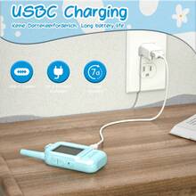 2个儿童对讲机玩具 - 远距离通讯，无需网络，带摄像头，适合3-12岁儿童，室内外均可玩耍，儿童节和圣诞节礼物