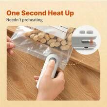 Mini Snack Bag Sealing Machine,2 In 1 Heat USB Rechargeable Snack Bag Selaer,Plastic Electric Bag Sealers, Keep Food Fresh. Portable Sealer Picnics