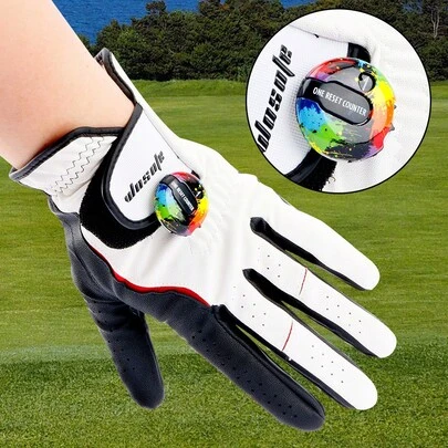 1 件 3 厘米高尔夫计分器带帽夹便携式一键重置帽子/手套夹比赛计分器最多可记录 12 次击球