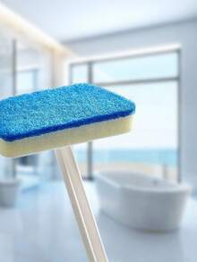 1 set de perie de duș cu mâner lung, perie de cadă cu mâner lung, perie de curățare a dușului, perie de curățare a gresie și podelei, lavetă de frecat pentru baie și lavetă din microfibră, soluție de curățat pereți pentru podele, pereți, tavane, lavete de curățare reutilizabile