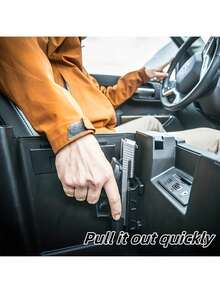 1pc Car Handgun Holder, Quick Release Handgun Mounting Bracket, ABS Plastic Magnetic Handgun Hook, Desk Gun Rack Quick Draw Pistol Stand - Multicolor - View 9