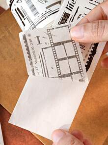 MOCARD 2米/卷 复古剪贴簿和纸胶带，创意美学贴纸，DIY装饰拼贴工艺用品，个性化剪贴簿学校文具，节日礼物剪贴簿用品趣味贴纸笔记本电脑贴纸 Kindle手机贴纸 - 黑與白 - 查看 7