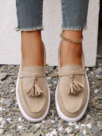 Women's Flat Casual Loafers, Fashionable, Lightweight, Comfortable, Platform Shoes