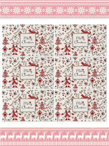 4 piezas/6 piezas Manteles de mesa rectangulares de lino navideños, de 12x18 pulgadas, lavables a máquina, decoración de mesa tejida en amarillo y gris para comedor, hogar, cocina, banquete, cafetería