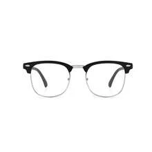 2pcs Men's Fashionable Semi-Rimless Glasses, Vintage Rivet Semi-Rimless Stylish High-End Versatile Glasses