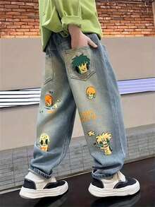 Tween Boy Casual Jeans, New Arrival Spring & Autumn Pants