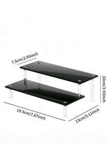 1 szt. 4-poziomowe akrylowe podstawki ekspozycyjne, konieczne zerwanie folii, przezroczysty stojak ekspozycyjny na babeczki, 3-poziomowy, z półkami, do przechowywania jedzenia, deserów, perfum, organizerów, mały mini stojak ekspozycyjny do organizera i dekoracji