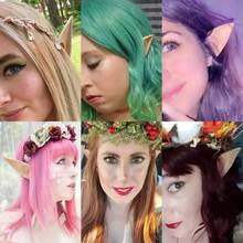 Halloween Elf Ears Cosplay Props - Pointed Elf Ears, Suitable For Role Play, Party Dress-Up And Halloween Decoration - Durable Rubber Material, Lightweight And Easy To Wear, No Feather Design, Beige And Multicolor Options, Fantasy Style, Soft And Lightweight, Essential Party Accessory
