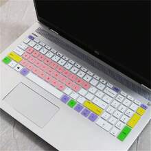 For HP Star Series 15 Inch Laptop Keyboard Keyboard Case Silicone Waterproof Keyboard Cover Playful Keyboard Cover, Soft Silicone Material, Laptop Accessory | Playful Design | Durable Keyboard Case, Laptop Keyboard Case - Colorful Pink - View 1