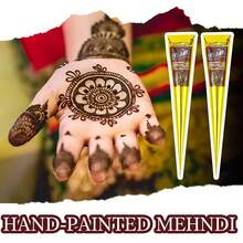 3/4pcs Henna Cream, Brown, Black, Henna Tattoo Cream, Temporary Tattoo, Henna Tattoo Cream Semi-Permanent - Nhiều màu - Xem 2