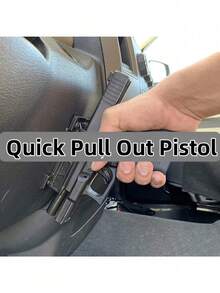 1pc Car Handgun Holder, Quick Release Handgun Mounting Bracket, ABS Plastic Magnetic Handgun Hook, Desk Gun Rack Quick Draw Pistol Stand - Multicolor - View 8