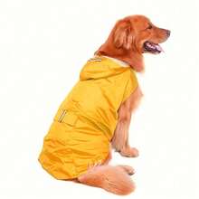 透明防水宠物雨衣，适合贵宾犬、泰迪熊、比熊犬等小型犬，可爱的设计适合雨天外出，全身覆盖以保持狗狗干爽，可爱轻便的宠物雨衣，时尚实用的宠物雨具 - 黃色 - 查看 23