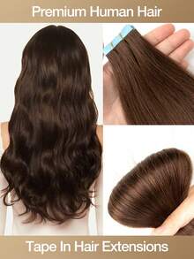 VADES 20 pezzi di extension per capelli con nastro adesivo, capelli umani, lisci e setosi, multicolore, colore 01 nero corvino, 1B nero naturale, 04 marrone, 02 marrone, 12 pollici, 14 pollici, 16 pollici, 18 pollici, 20 pollici, extension per capelli veri umani, Remy, lisci, extension per capelli con nastro adesivo invisibile, colpi di sole invisibili, adatte per saloni professionali, capelli sottili, extension per capelli da donna, costumi di Halloween da donna, look naturale di alta qualità per capelli, aggiunge volume e lunghezza.