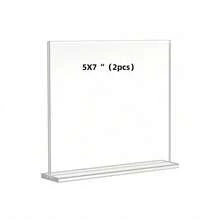 6pcs Set Acrylic Sign Holder, Vertical T-Shape Plastic Sign Holder With Stand, Double-Sided Clear Tabletop Acrylic Brochure Holder For Restaurant, Office, Shop, Home, Photo Frame Display - Transparent - View 16