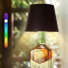 Wireless Wine Bottle Lamp, Cordless Lampshade, 10 Dimming Colors, Bottle Stopper Night Light Kit, Rechargeable RGB Touch-Dimmable, For Home, Bar, Wedding, Party Perfect Gift Perfect Creative Gift 3000mAh Battery - White - 查看 5