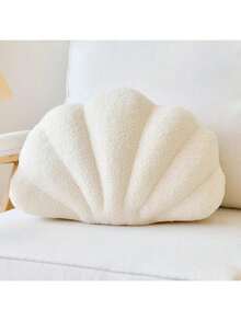 1pc Pink Seashell Throw Pillows, Shell Shaped Throw Pillows, 13 Inch Soft Home Decorative Pillow Plush Cushion For Bed Couch Living Sofa Room Decor Accent Throw Pillow