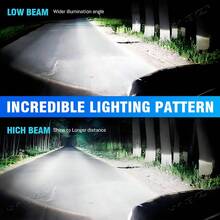 2pcs LED Car Headlights 9005 9006 H11 H7 H4 H1 High/Low Beam Combo, 120,000 Lumens, 800% Brightness Increase, 6500K White Light, CANBUS, Quiet Fan, High Brightness COB CSP Chip, Plug And Play - A - View 5