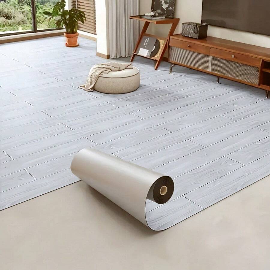 1 Roll Self-Adhesive 3D Vintage Wood Grain Texture Vinyl Flooring - Peel And Stick Luxury Vinyl Floor Tiles, Scratch-Resistant And Impact-Proof, Easy To Clean, DIY Flooring For Home, Office, Kitchen, Bathroom, 300cm X 40cm Large Roll, Durable PVC Material, Removable Peel And Stick Flooring, Suitable For Indoor Use, Ideal For DIY Projects Wallpaper Wall Paper Wall Stickers Wall Decor Room Decor Bedroom Decor