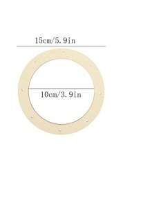 1 pièce Couronne de Noël ronde, Anneau en bois pour artisanat de fête, couronne, décoration de fête de Noël, décoration de scène de fête, faveurs de fête, sapin de Noël