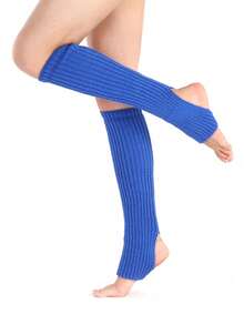 女士柔软长款针织腿套，适合瑜伽、芭蕾舞及其他舞蹈活动，冬季舒适保暖 - 彩色 - 查看 18